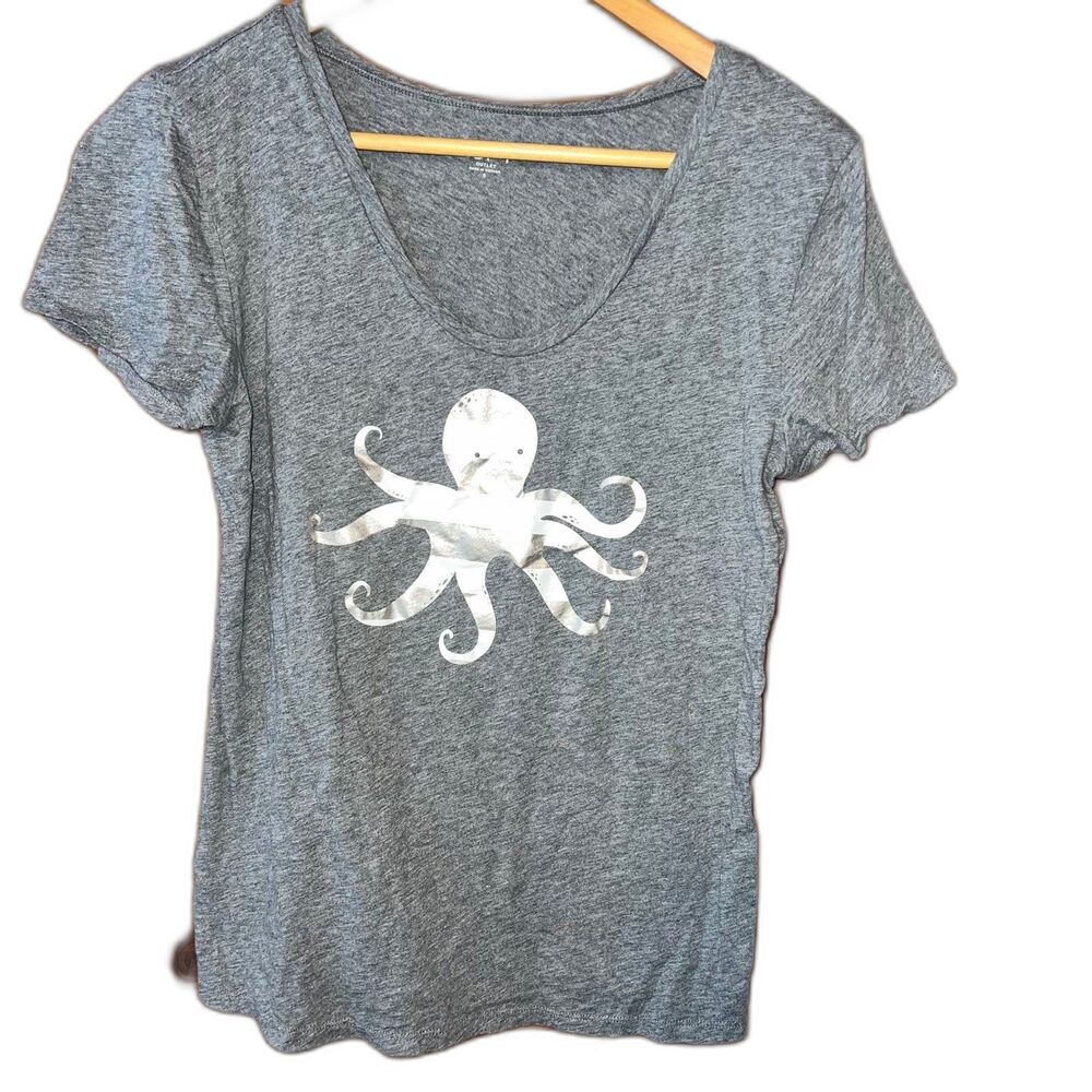 Loft Outlet Gray Octopus Graphic Shirt Small